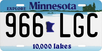 MN license plate 966LGC