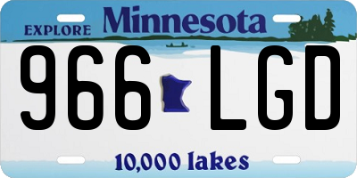 MN license plate 966LGD