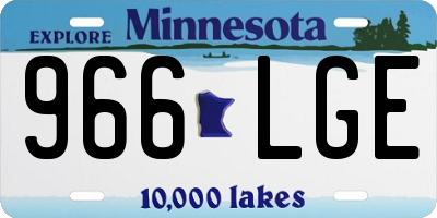 MN license plate 966LGE