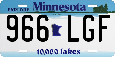 MN license plate 966LGF