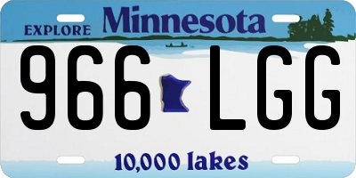 MN license plate 966LGG