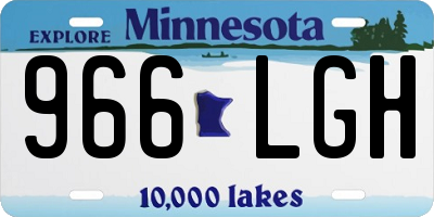 MN license plate 966LGH