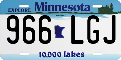 MN license plate 966LGJ