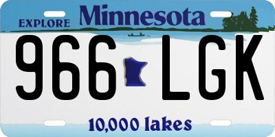 MN license plate 966LGK