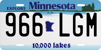 MN license plate 966LGM