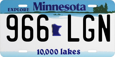 MN license plate 966LGN