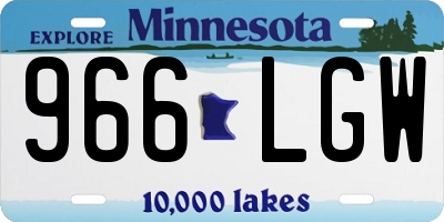 MN license plate 966LGW