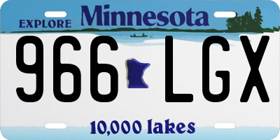 MN license plate 966LGX