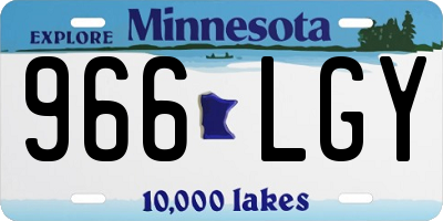 MN license plate 966LGY