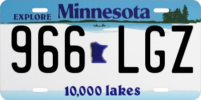MN license plate 966LGZ