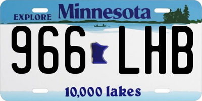 MN license plate 966LHB