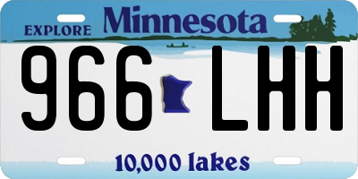 MN license plate 966LHH