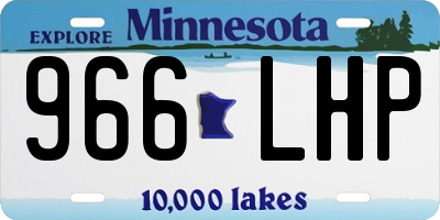 MN license plate 966LHP