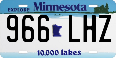 MN license plate 966LHZ