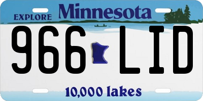 MN license plate 966LID