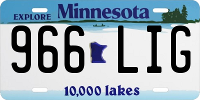 MN license plate 966LIG