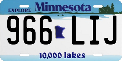 MN license plate 966LIJ
