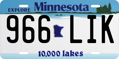 MN license plate 966LIK