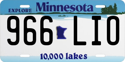 MN license plate 966LIO