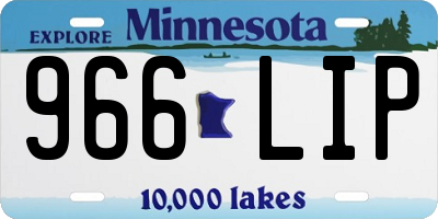 MN license plate 966LIP