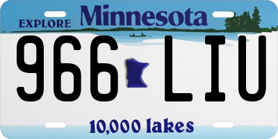 MN license plate 966LIU