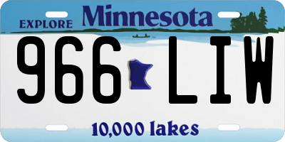 MN license plate 966LIW