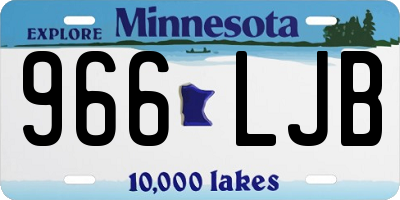 MN license plate 966LJB