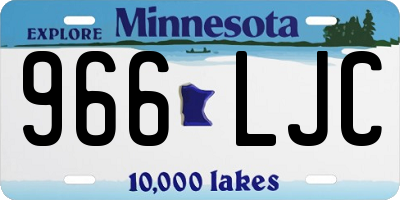 MN license plate 966LJC