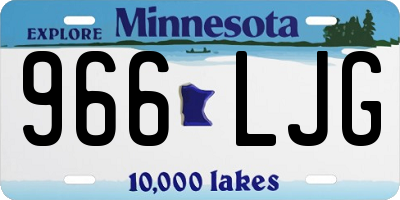 MN license plate 966LJG