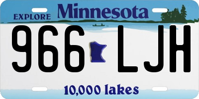 MN license plate 966LJH