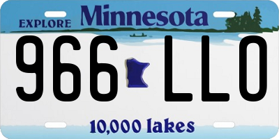 MN license plate 966LLO