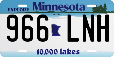 MN license plate 966LNH