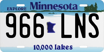 MN license plate 966LNS