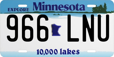 MN license plate 966LNU