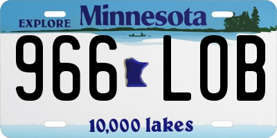 MN license plate 966LOB