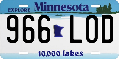 MN license plate 966LOD