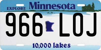 MN license plate 966LOJ