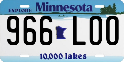 MN license plate 966LOO