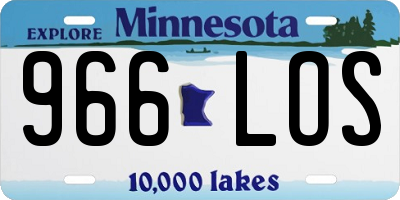 MN license plate 966LOS