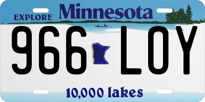 MN license plate 966LOY