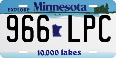 MN license plate 966LPC