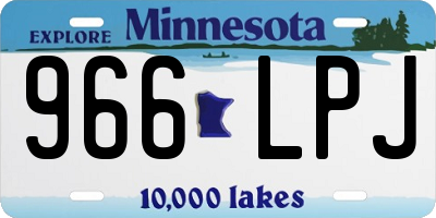 MN license plate 966LPJ