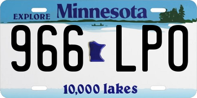 MN license plate 966LPO