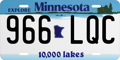 MN license plate 966LQC