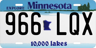 MN license plate 966LQX