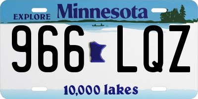 MN license plate 966LQZ