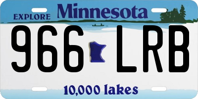 MN license plate 966LRB