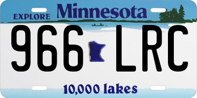 MN license plate 966LRC