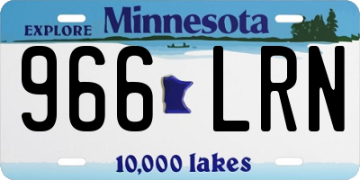 MN license plate 966LRN
