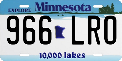 MN license plate 966LRO